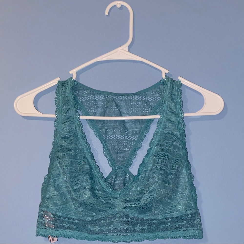 Turquoise lace bralette from VS